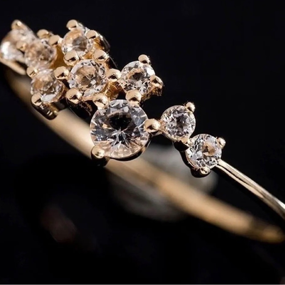 Dainty Zircon & Gold Colored Ring - Picture 6 of 6
